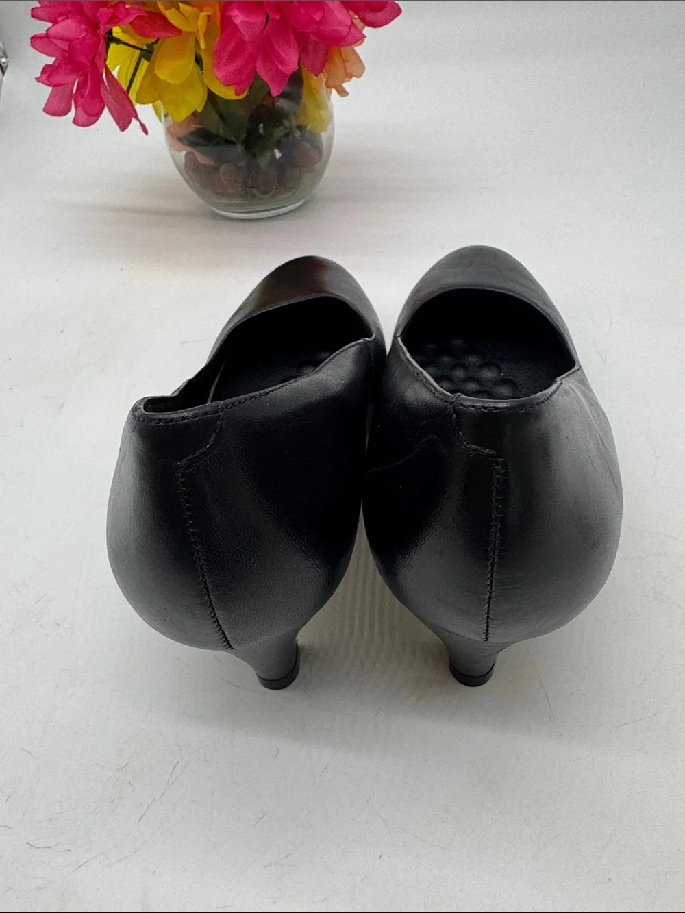 Walking Cradles Black Mid-Heel Comfort Pumps 8W BHE10117E